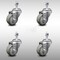 Service Caster 3.5 Inch SS Gray Polyurethane Wheel Swivel 1/2 Inch Threaded Stem Caster Set SCC SCC-SSTS20S3514-PPUB-121315-4 - alternate 1